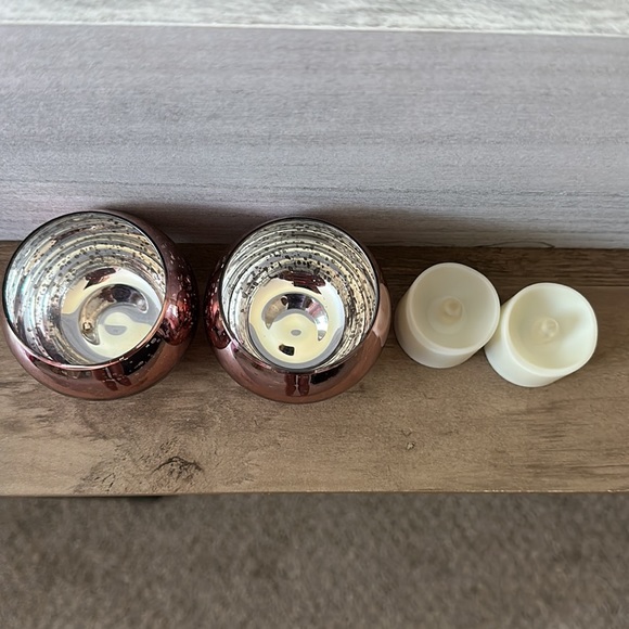 Rose gold tea light candle holders qty 22 - Picture 3 of 5